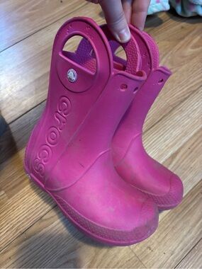 Girls size 12 croc rain boots